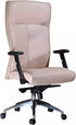 Office Chair with Adjustable Height and Lumbar Support, Beige Color