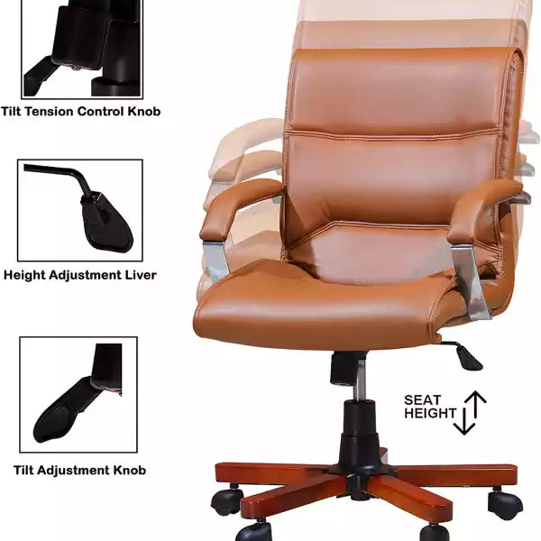 Ergonomic Office Desk Chair Adjustable Height Lumbar Support, – Napoli ...