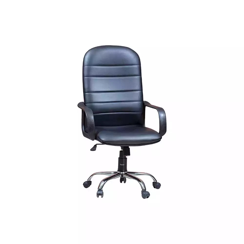 Office Chair with Adjustable Height and Lumbar Support, Black Color