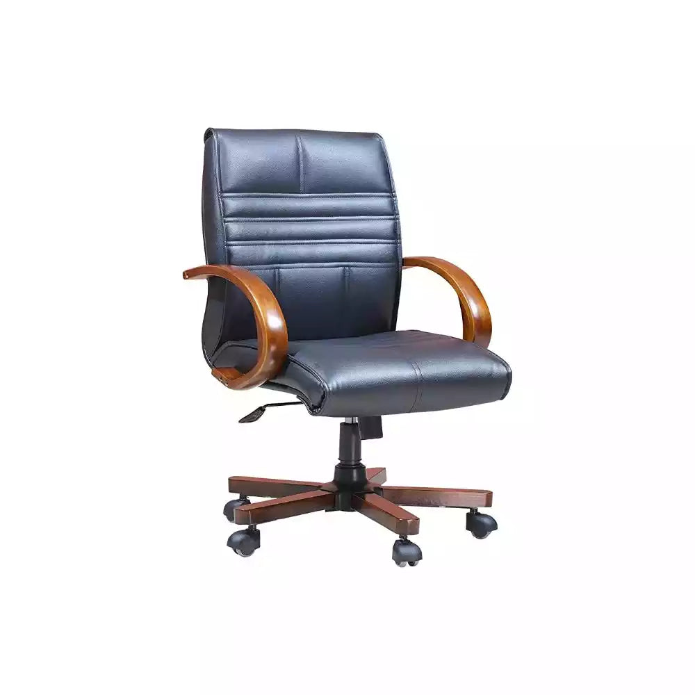 Office Chair with adjustable Height And Lumbar Support, Black Color
